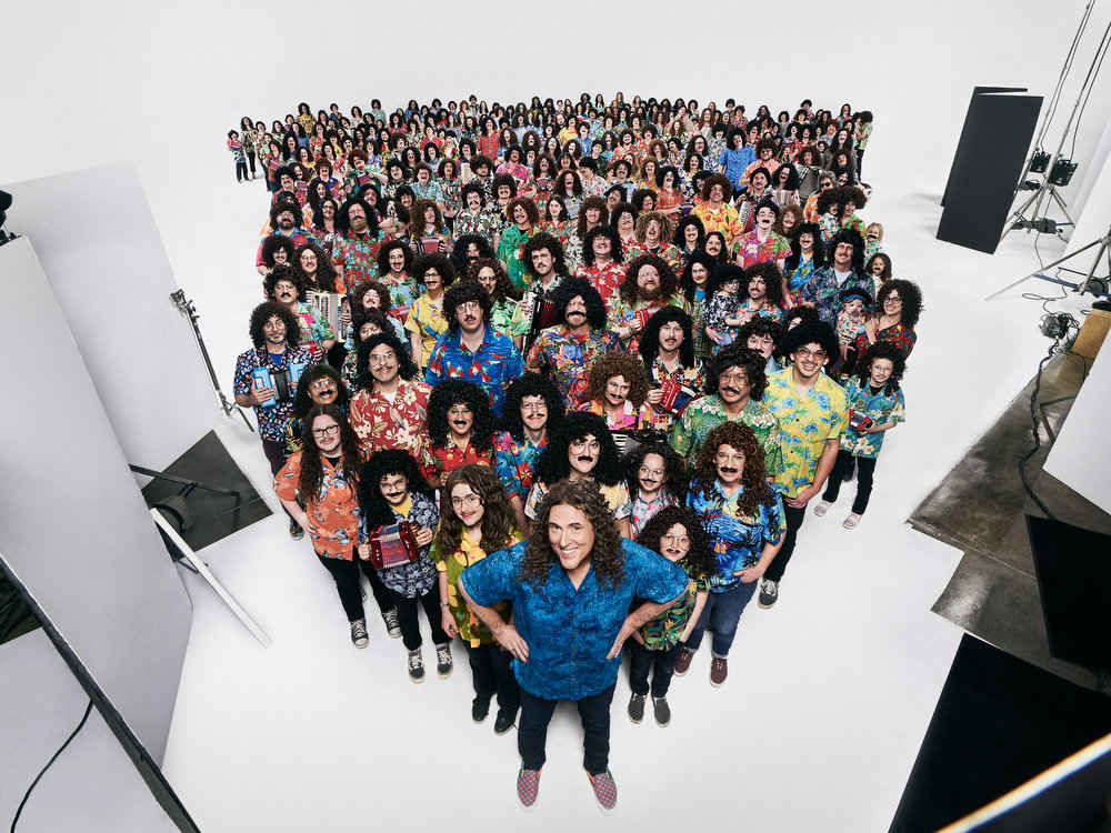 Color photograph: Weird Al Yankovic with 232 fans on 2020-01-18